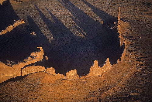 Aerial photo of Ye Bi Chai, Monument Valley, Monument Valley, Northeast Arizona, AZ &nbsp;United States