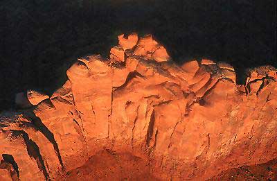 Aerial photo of Last Light, Castle Butte , Monument Valley, Southeast Utah, UT &nbsp;United States
