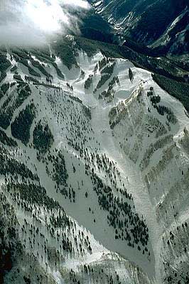 Aerial photo of Aspen Ski Area, Pitkin County, CO &nbsp;United States