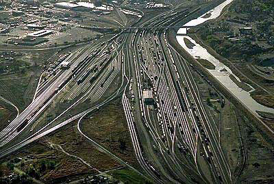 Aerial photo of Railroad Yard, Pueblo, Colorado, CO &nbsp;United States