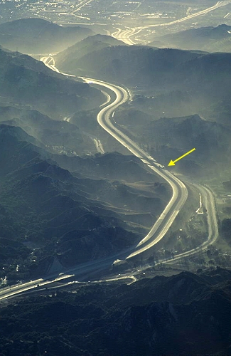 Aerial photo of Northridge Earthquake, Northridge, California, CA &nbsp;United States