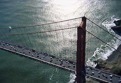 Aerial photo of Golden Gate Bridge, San Francisco, California, CA &nbsp;United States