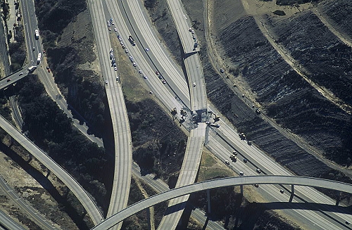 Earthquake California on Aerial Photo Of Earthquake  Northridge  California  Ca United States