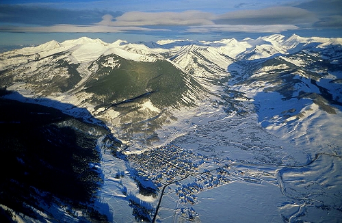 Aerial photo of Town of Crested Butte, Gunnison County, Colorado, CO &nbsp;United States