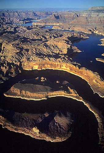 Aerial photo of Lake Powell, UT Aerial photo of Lake Powell, Kane County, Utah, UT United States
