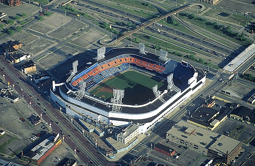 Aerial photo of Tiger Stadium, MI Aerial photo of Tiger Stadium, Detroit, Michigan, MI United States