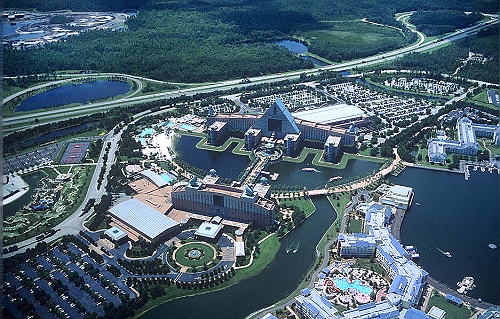 Airphoto Aerial Photograph Of Epcot Center Orlando Florida 1103 Hotels At Epcot Center Orlando Florida Fl United States 7 16 1996 Image 1145 Rights Managed Starting 75 For Usage Or Publication Of Any