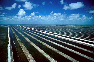 Aerial photo of Drainage Canals, Homestead, Florida, FL &nbsp;United States
