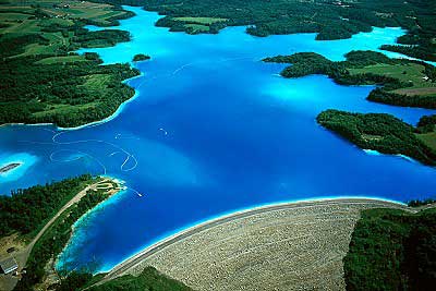 Aerial photo of Little Blue Run Dam & Lake, Georgetown, Pennsylvania, PA &nbsp;United States