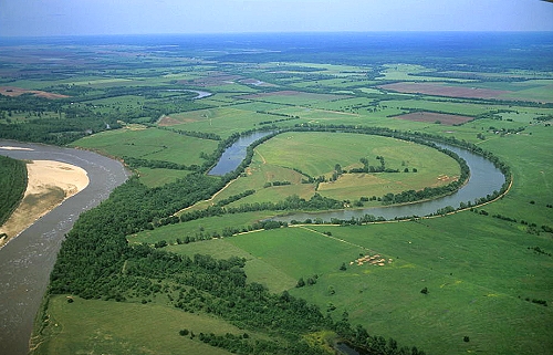 Aerial photo of Oxbow Lake, LA Aerial photo of Oxbow Lake, Near Wardview, Lousiana, LA United States