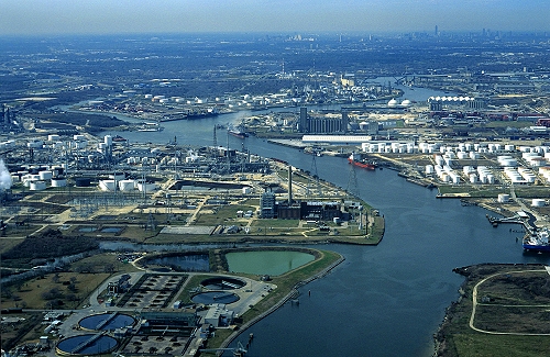 Aerial photo of Houston Ship Canal, TX Aerial photo of Houston Ship Canal, Houston, Texas, TX United States