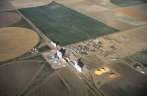 Aerial photo of Prairie Town, Big Bow, Kansas, KS &nbsp;United States