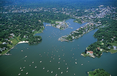 Aerial photo of Greenwich Harbor, CT Aerial photo of Greenwich Harbor, Greenwich, Connecticut, CT United States
