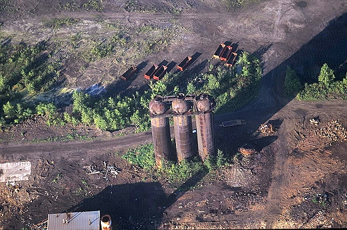 Aerial photo of Abandoned Steel Mill, PA Aerial photo of Abandoned Steel Mill, I-80, Sharon, Pennsylvania, PA United States