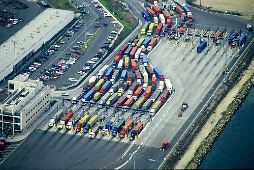 Terminal Island Truck Port courtesy of AirPhoto-Jim Ward