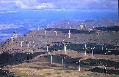 Aerial photo of Wind Farm, WA Aerial photo of Wind Farm, Klickitat County, Wasnington, WA United States