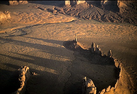 Aerial photo of Yei Bi Chai, Monument Valley Navajo Tribal Park, Arizona, AZ &nbsp;United States