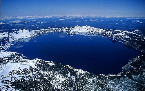 Aerial photo of Crater Lake, OR Aerial photo of Crater Lake, Crater Lake National Park, Oregon, OR United States