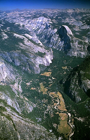Aerial photo of Half Dome, CA Aerial photo of Half Dome, Mariposa County, California, CA United States