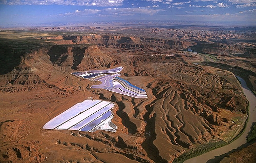 Aerial photo of Potash Solution Mining Ponds, UT Aerial photo of Potash Solution Mining Ponds, Grand County, Utah, UT United States