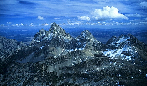 Aerial photo of Grand Teton Peak, WY Aerial photo of Grand Teton Peak, Teton County, Wyoming, WY United States