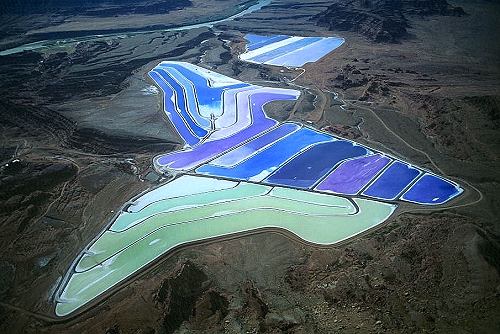 Aerial photo of Moab Potash Mine, UT Aerial photo of Moab Potash Mine, Grand County, Utah, UT United States