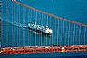 857: Ship Passing Golden Gate, San Francisco Bay, California